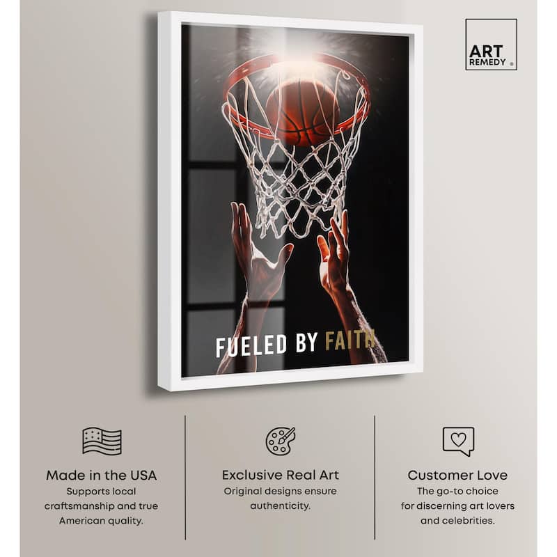 Fueled by Faith Basketball Shadowbox by Art Remedy