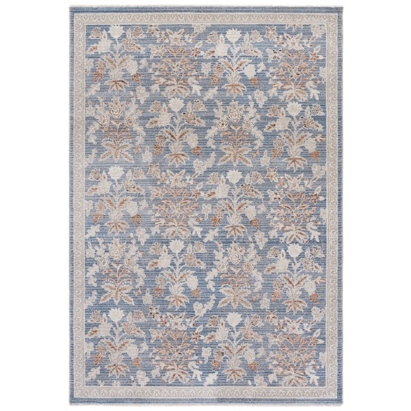 SAFAVIEH Grove Sadete Floral Rug - Blue/Ivory - 5'3" x 7'6"