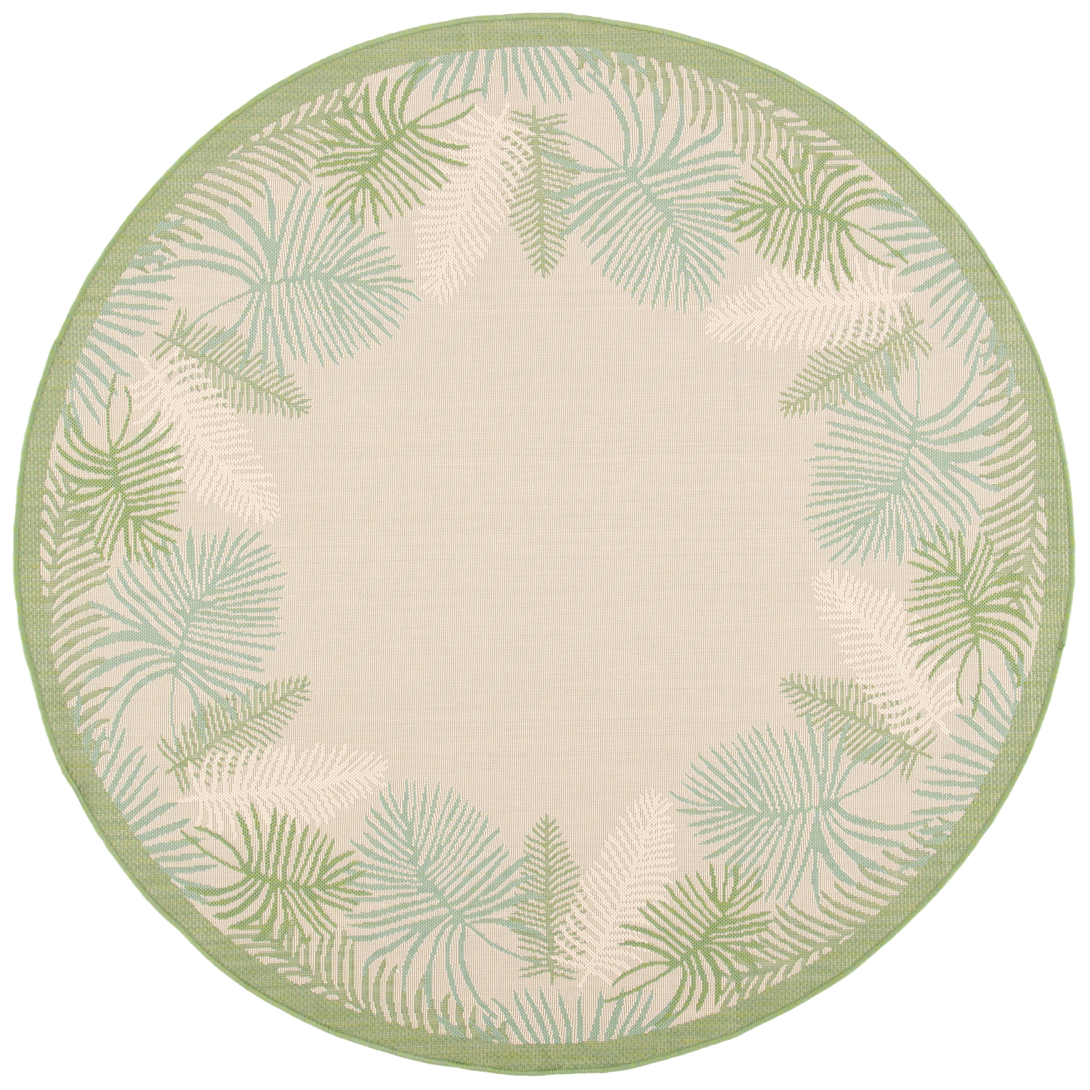 Cream Safavieh Courtyard Collection CY7945 Indoor/ Outdoor Non-Shedding Stain Resistant Patio Backyard Area Rug 6'7 x 6'7 Round Green Cream Safavieh Courtyard Collection CY7945 Indoor/ Outdoor Non-Shedding Stain Resistant Patio Backyard Area Rug 6'7 x 6'7 Round Green