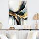 Designart 'Abstract Geode Marble White And Gold IV' Marble Abstract ...