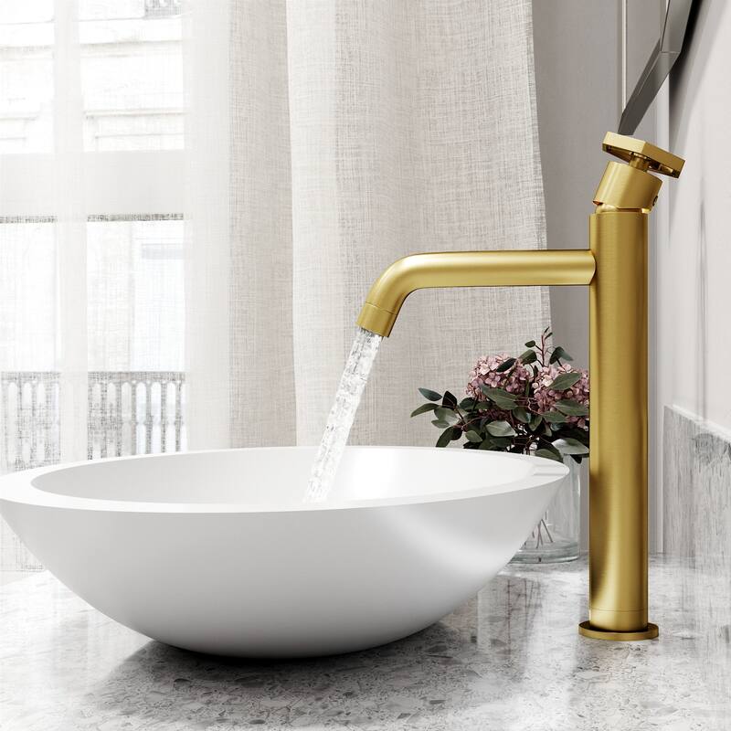 VIGO Ruxton 12" H Single Handle Single Hole Bathroom Vessel Faucet