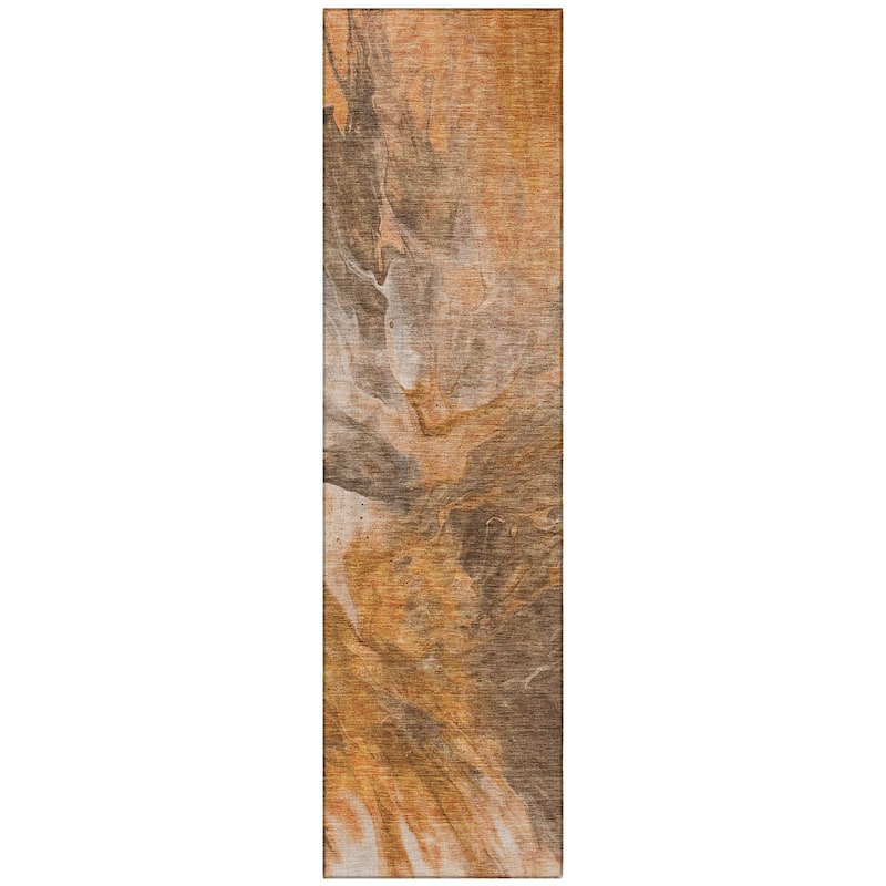 Machine Washable Indoor/ Outdoor Chantille Contemporary Splash Rug