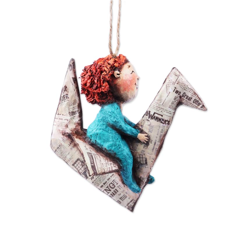 Novica Handmade Childhood Dreams Papier Mache Ornament