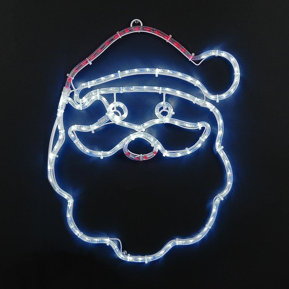 Novelty Lights LED Pure White and Red Rope Light Motif Sculpture