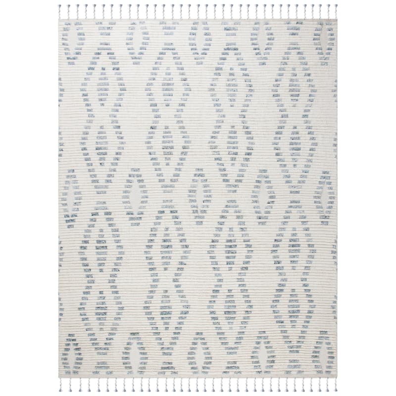 SAFAVIEH Hand-Knotted Casablanca Shag Boginja Tribal Wool Rug
