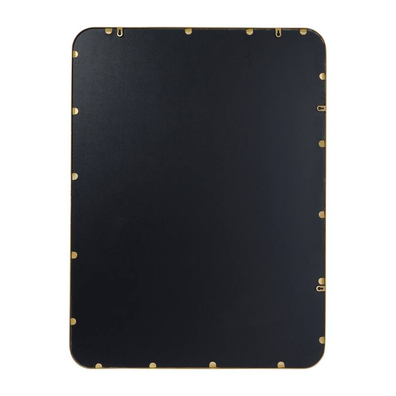 Wall Mount Shatterproof Rectangular Accent Wall Mirror with Metal Frame