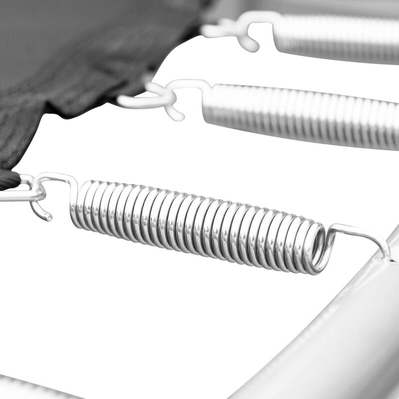 Powder-Coated Trampoline - Basketball Hoop, Inflator, Ladder, Outer Safety Enclosure, Orange - 168