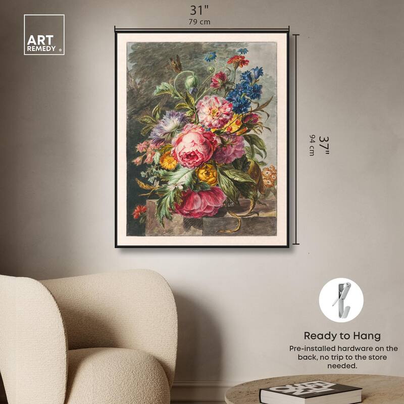 Stilleven Met Bloemen Canvas by Art Remedy