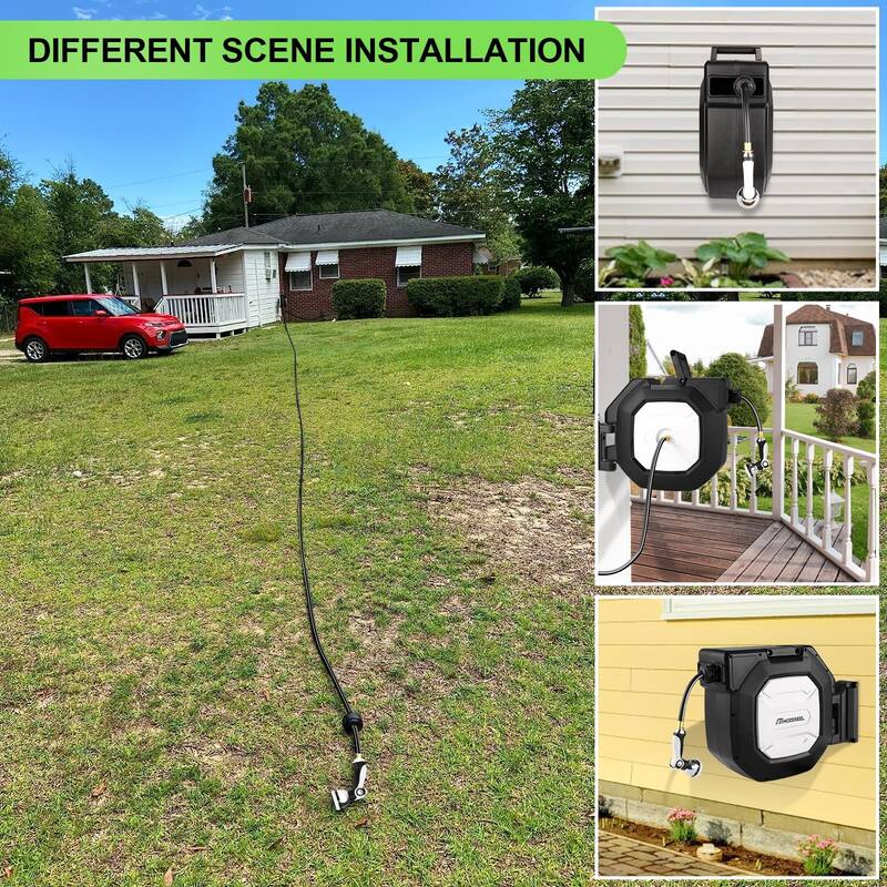 Heavy Duty Retractable Garden Hose Reel, Garden Hose Reels Self