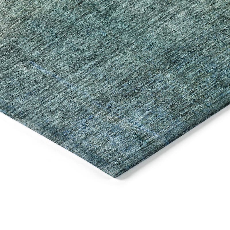 Machine Washable Indoor/ Outdoor Abstract Ombre Chantille Rug