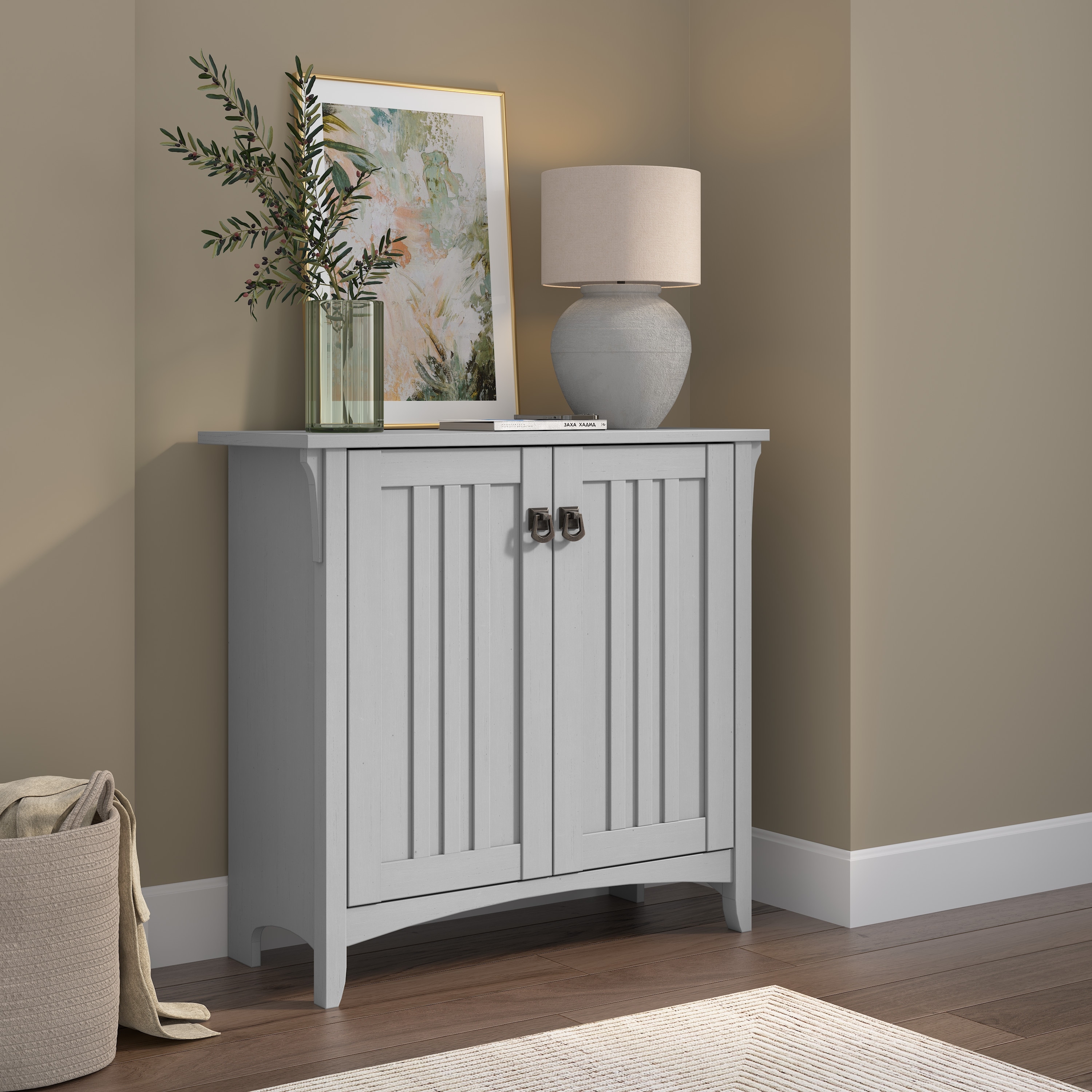 Salinas Small Storage Cabinet with Doors and Shelves by Bush Furniture