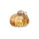 Glitzhome Amber Crackle Handblown Decorative Glass Pumpkins