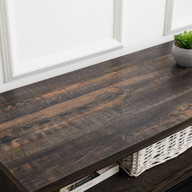 Media Console Table with Storage Cabinet
