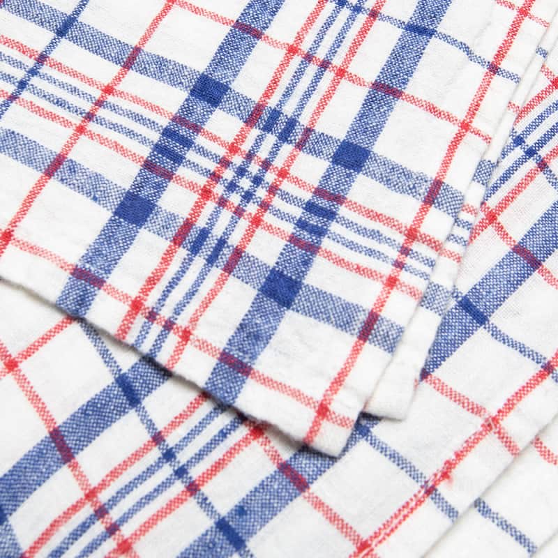 Caravan Bistro Tea Towels - Set of 2 - Blue/Red - 30" x 20"