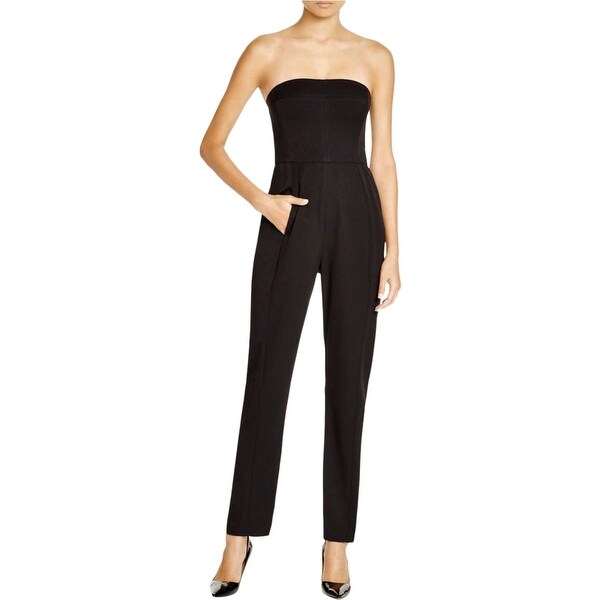 black halo strapless jumpsuit