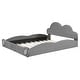 preview thumbnail 4 of 27, Queen Cloud Headboard Upholstered Bed with Rounded Footboard and Storage Pocket, Grey