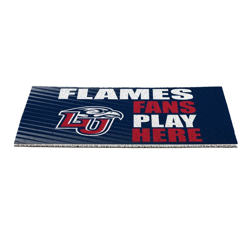 28 in. x 16 in. Liberty University "Fans Play Here" PVC Door Mat
