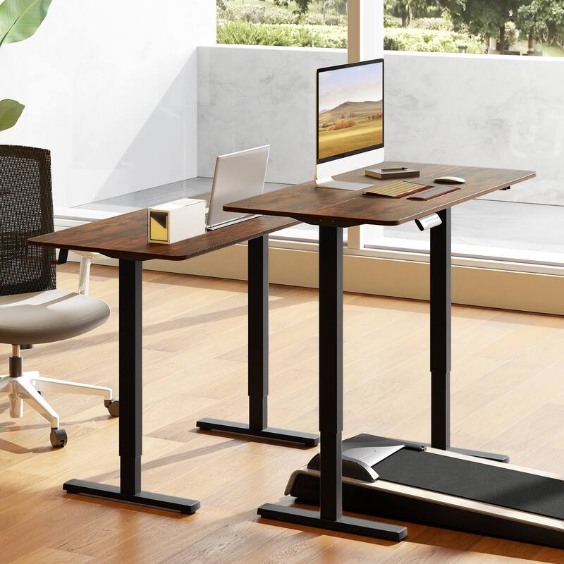 Adjustable Height Electric Standing Desk 48 x 24 Sit to Stand Computer Table with Memory Presets and Sturdy Metal Frame