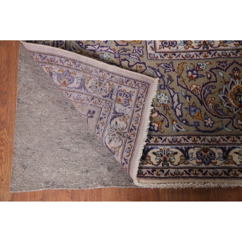 Traditional Kashan Persian Vintage Rug Bedroom Handmade Wool Carpet - 9'9" x 13'5"