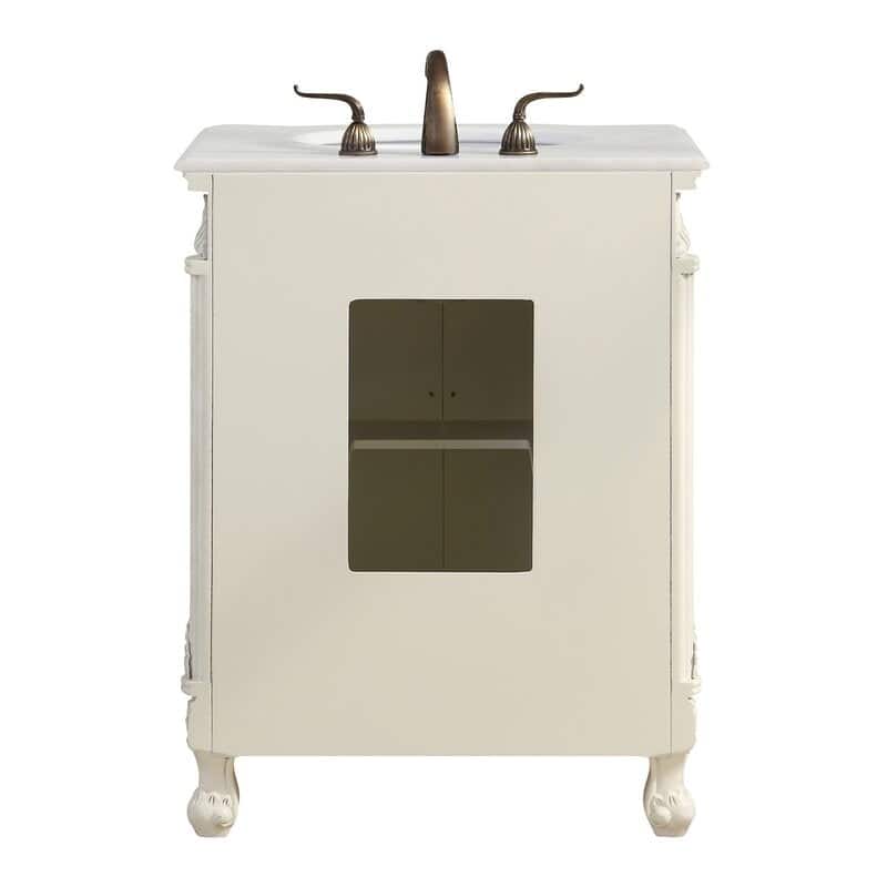 27" Benton Collection Antique White Hayman Bathroom Sink Vanity