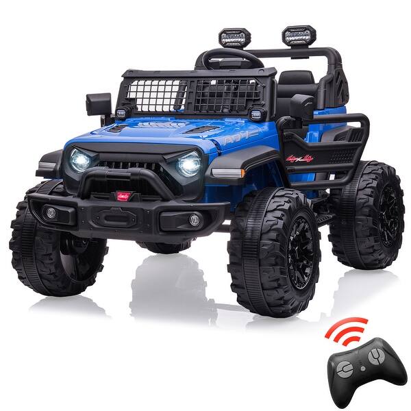 slide 2 of 20, 2 Seats Battery Powered Electric Truck with Remote Control Blue