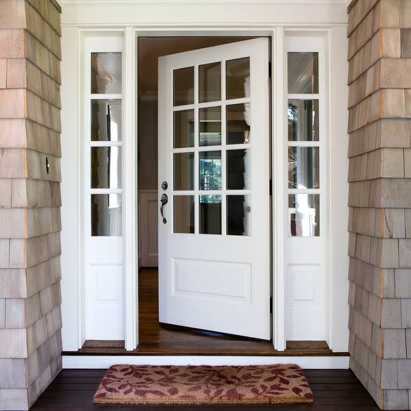 Coventry Matte Black Door Handleset with Cambridge Knob Interior and Single Cylinder Deadbolt