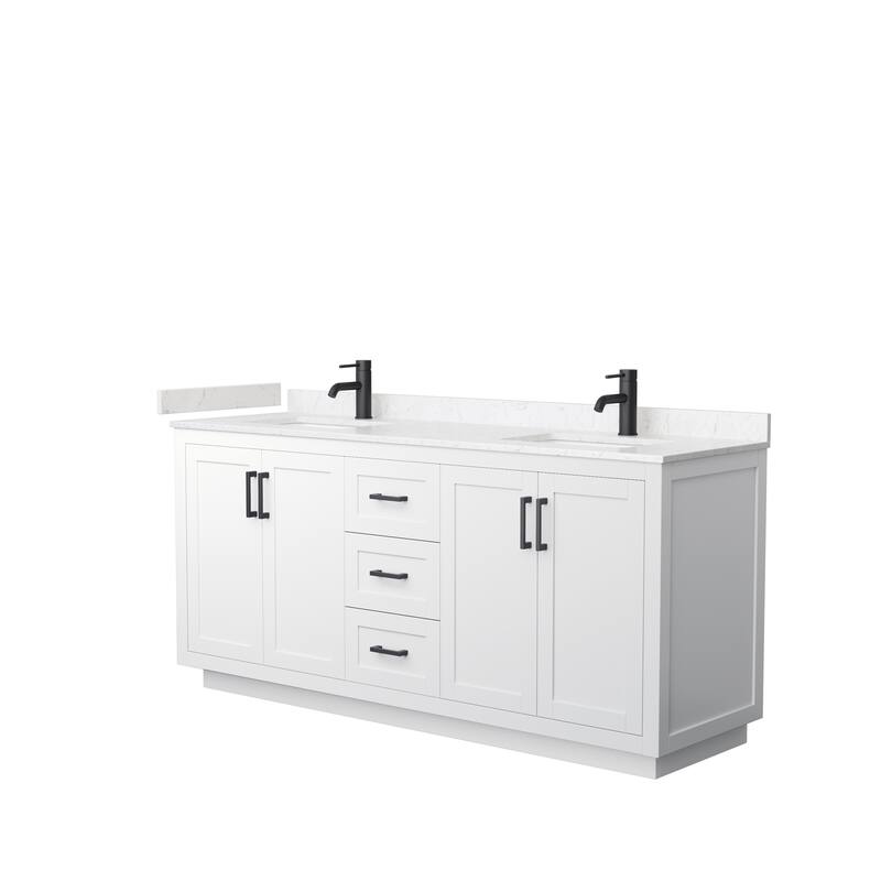 Miranda Double Vanity Set, Cultured Marble Top, No Mirror