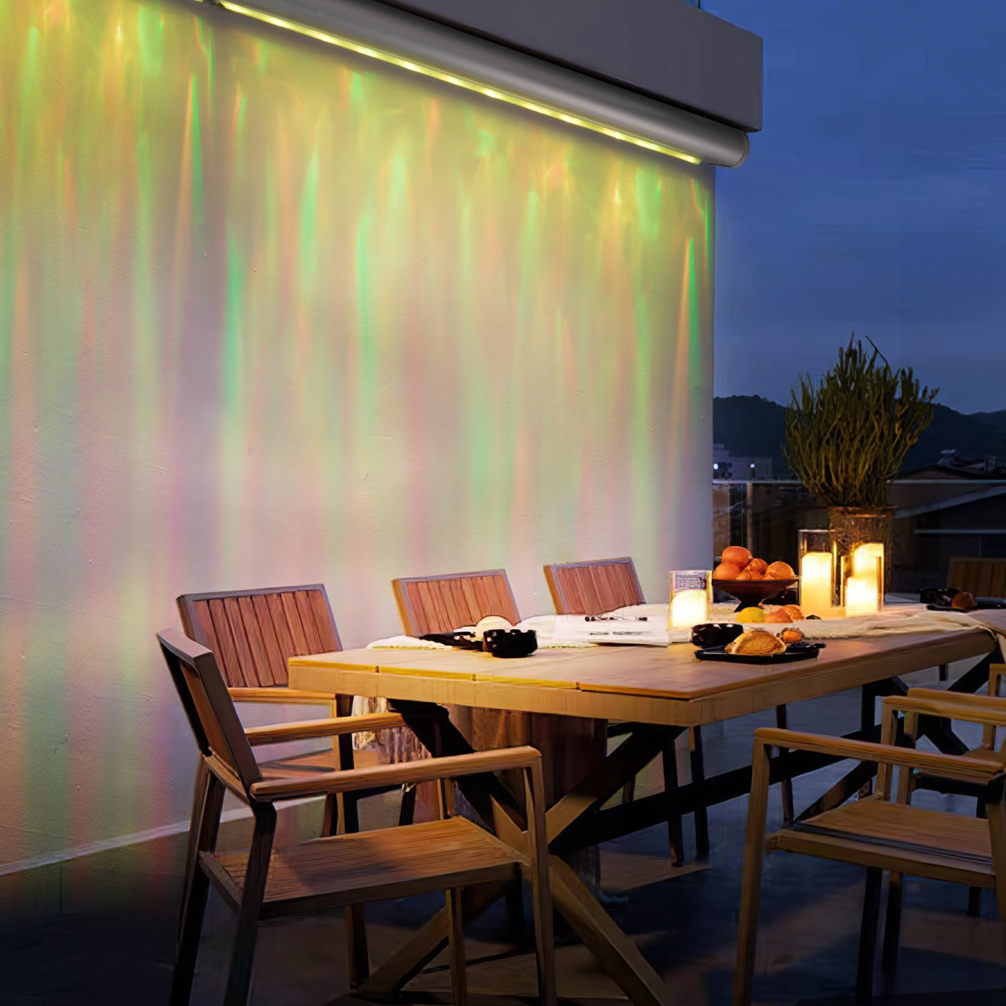 EP Light Outdoor RGBCW LED Linear Wall Projector Light Bar for Landscape 40 inch
