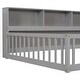 preview thumbnail 66 of 66, Wooden bed floor bed with bedside bookcase and shelves