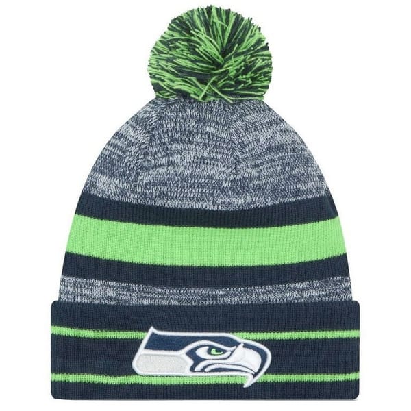 Shop New Era 2019 Nfl Seattle Seahawks Cuff Pom Knit Hat Beanie