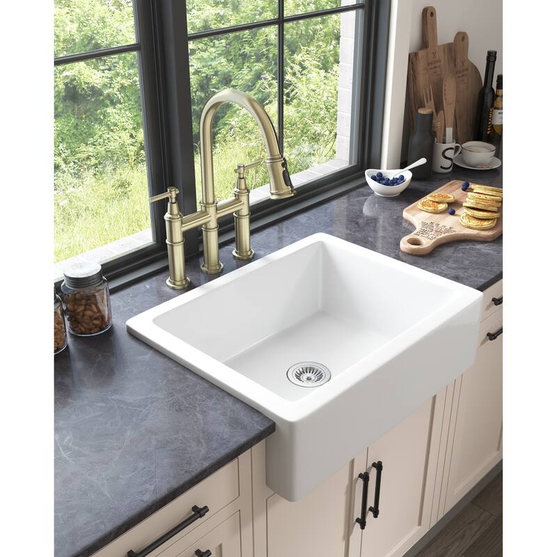 Farmhouse Apron Front Ceramic Kitchen Sink