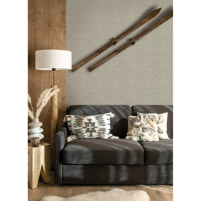 Plaited Grass Grey Wallpaper