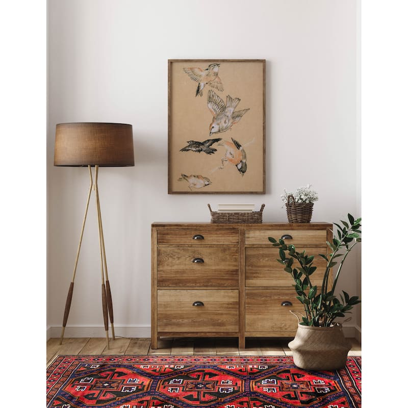 ECARPETGALLERY Hand-knotted Teimani Red Wool Rug - 3'7 x 6'3