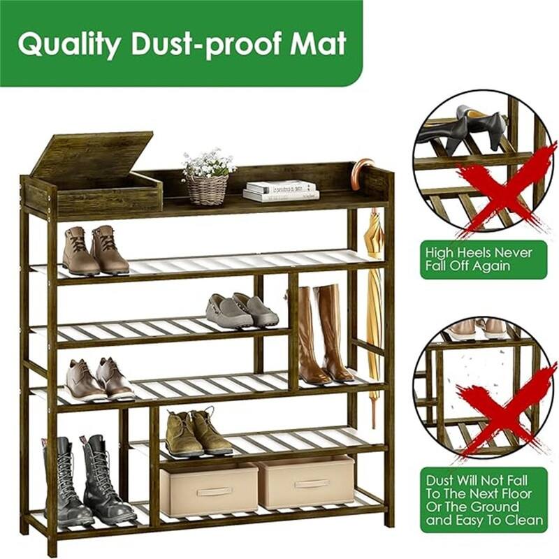 8 Tier Shoe Storage Organizer - 11.6"D x 39.7"W x 39.3"H