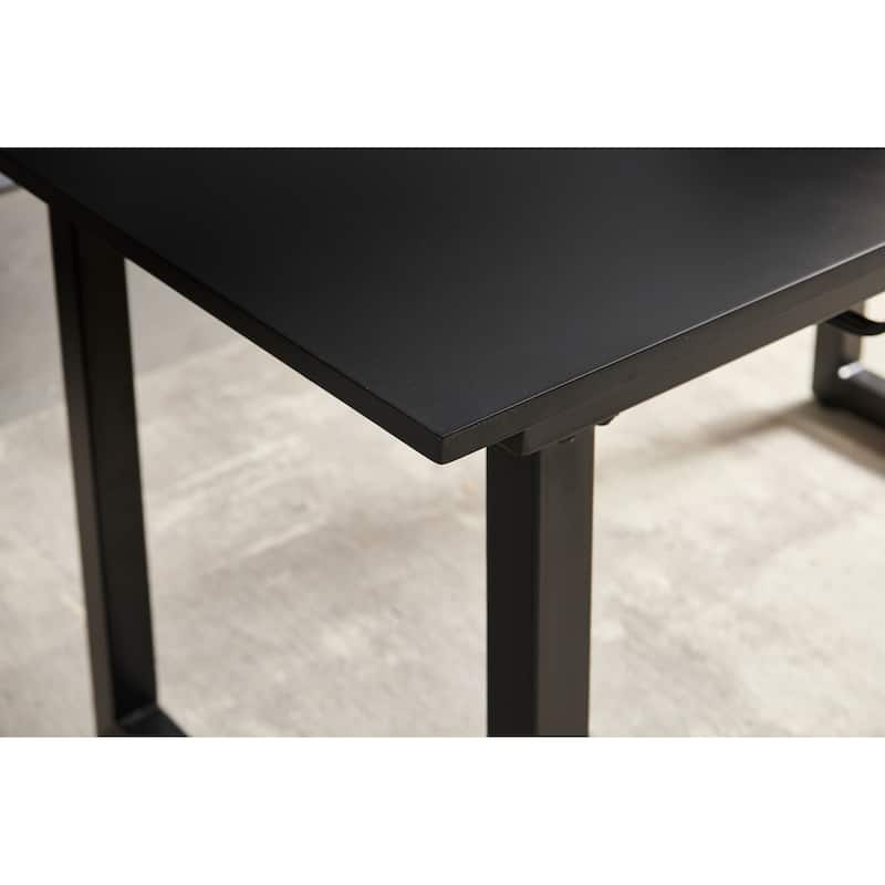GDFStudio - Crestfield Modern Contemporary Space Saving 70.86" Metal Frame Extendable Dining Table with Telescoping Top