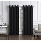 preview thumbnail 4 of 4, Cindy Solid Textured Window Curtain Panel Set Black