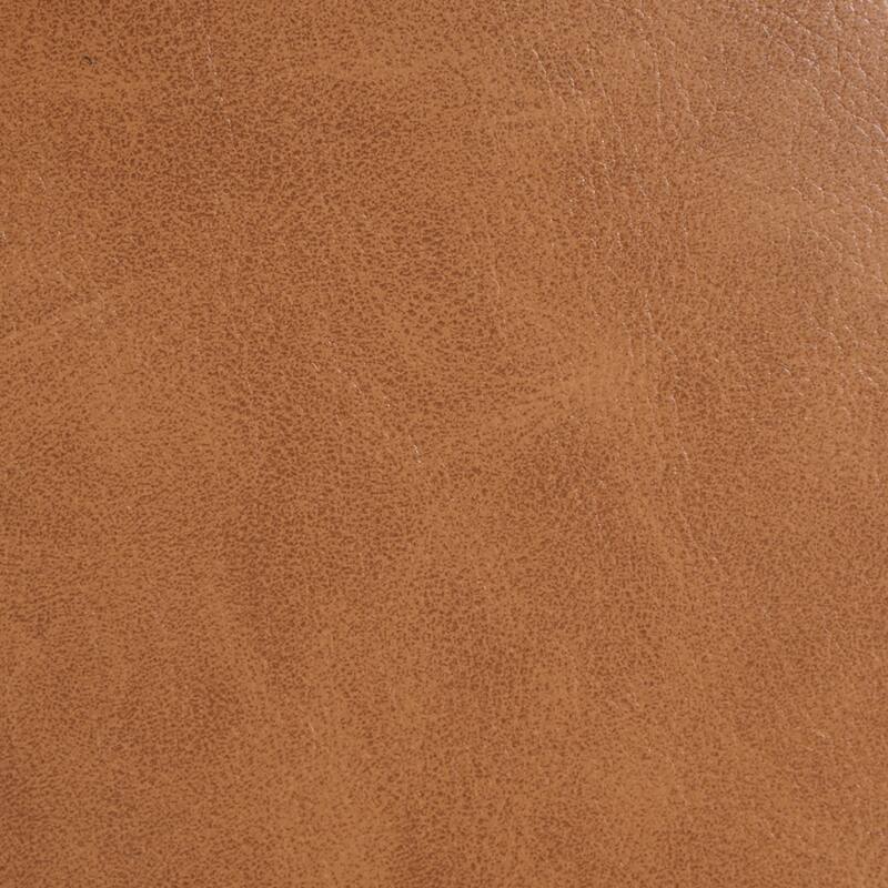 Upholstered Round Ottoman - Brown