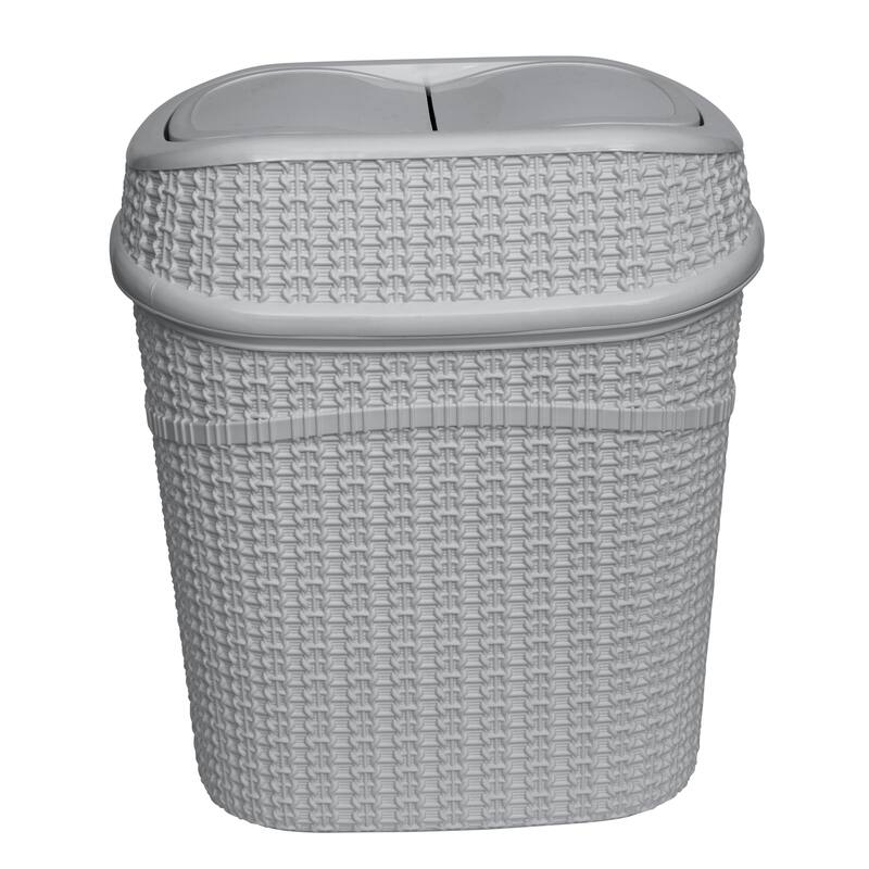 Bath Bliss 9.5 Liter Sailor Knot Swing Top Waste Bin