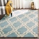 preview thumbnail 3 of 40, SAFAVIEH Handmade Chatham Chessie Modern Wool Rug 3' x 5' - Blue/Ivory - Rectangle