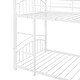 preview thumbnail 20 of 30, Twin Over Twin Kids Metal House Bunk Bed With Slide