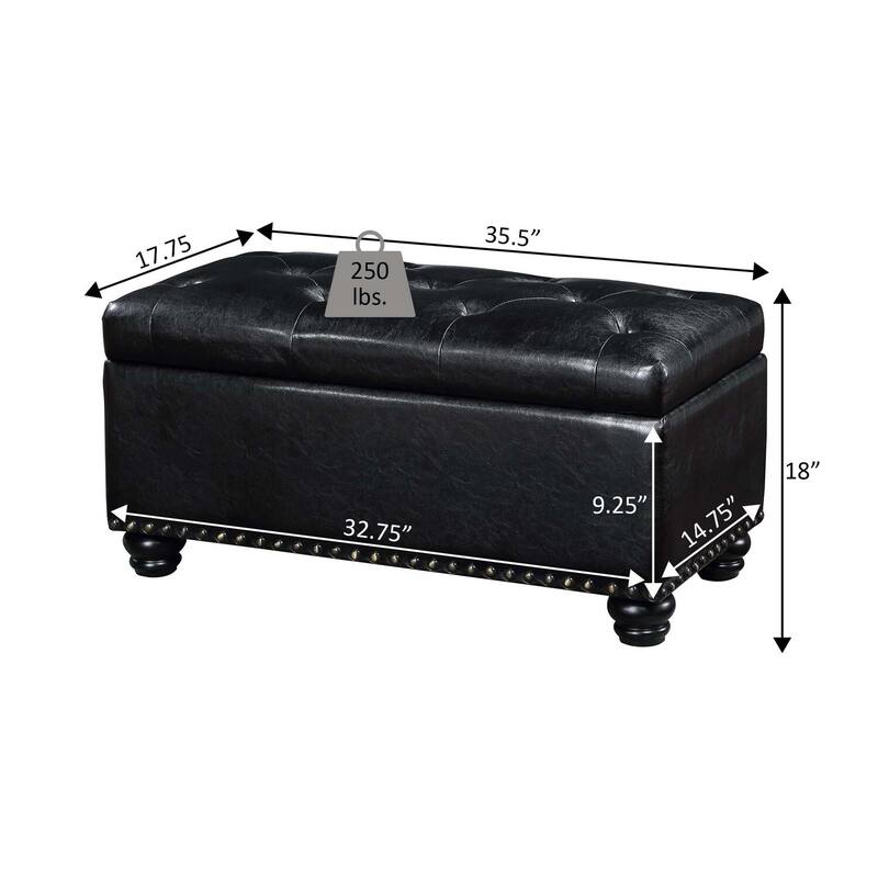 Storage Ottoman - Multi-Purpose Upholstered Bench with Hidden Storage, Perfect Accent for Any Home Space