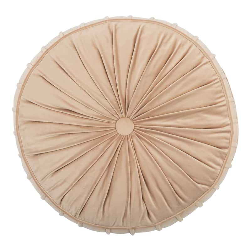 SAFAVIEH Radoica Round Floor Pillow - Champagne - 24Wx24L