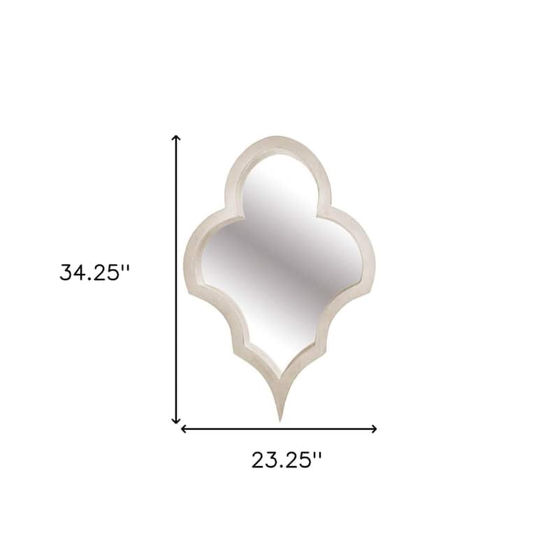 HomeRoots 34" Natural Novelty Wood Framed Accent Mirror - 23.25' X '34.25' X '2.8