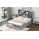 preview thumbnail 5 of 5, Queen Size Platform Bed with Storage Headboard and 2 Drawers