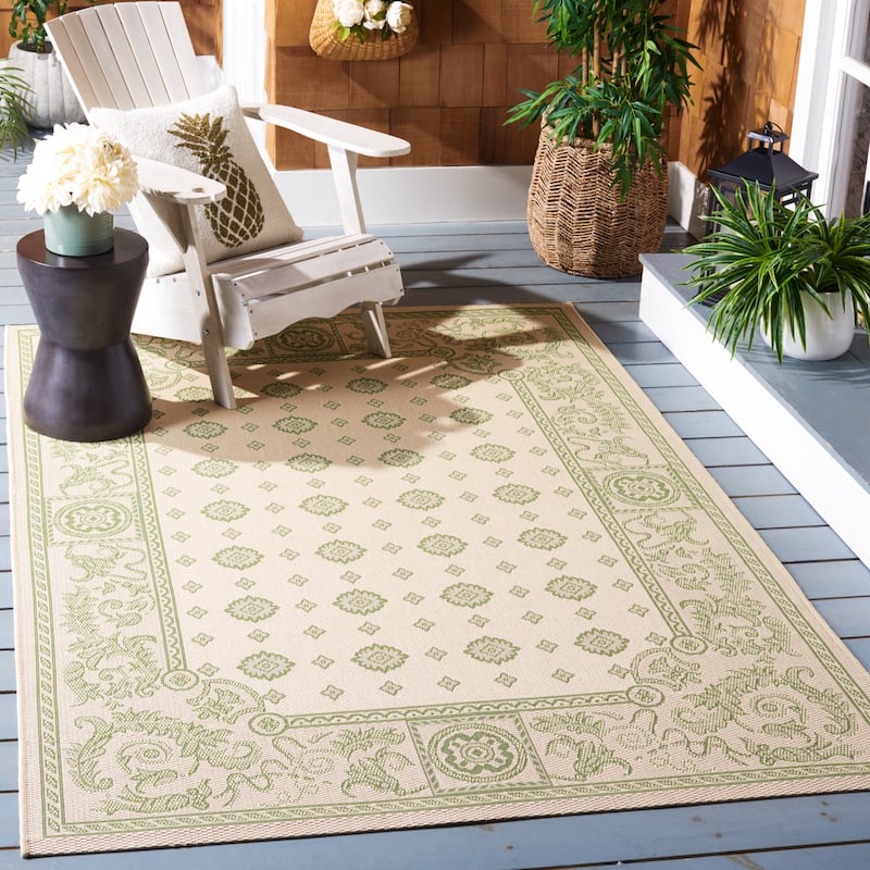 SAFAVIEH Courtyard Beverley Indoor/ Outdoor Waterproof Patio Backyard Rug