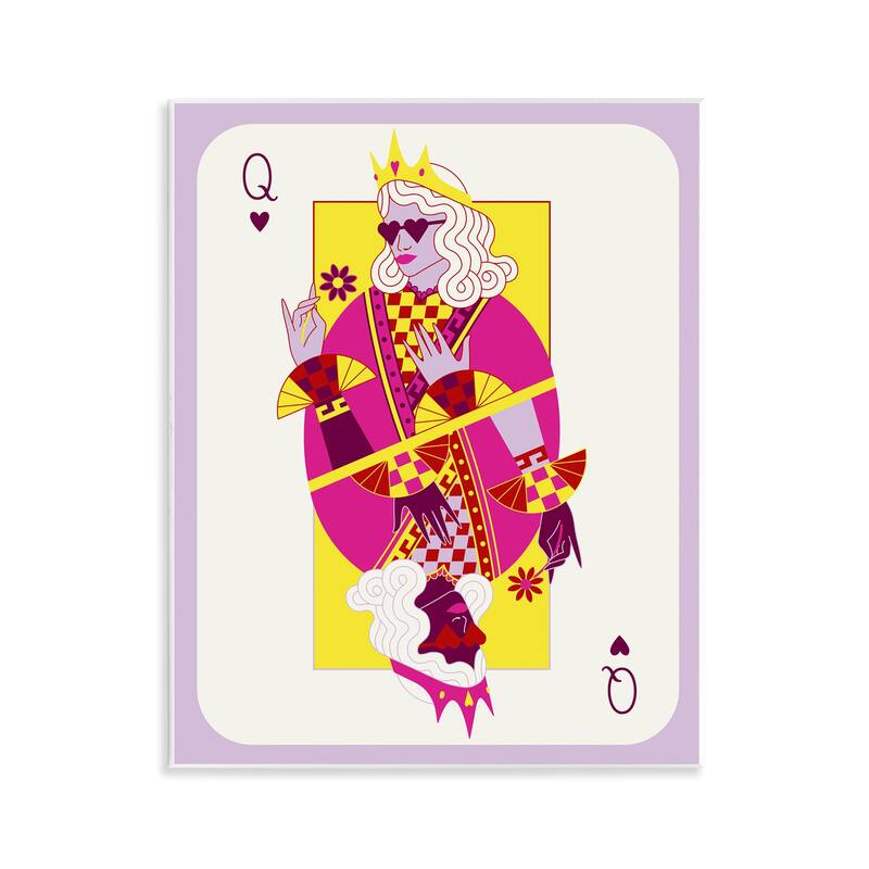 Stupell Trendy Queen Card Wall Plaque Art Design By Grace Popp - 11 x 14