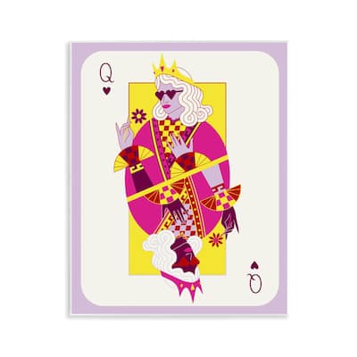 Stupell Trendy Queen Card Wall Plaque Art Design By Grace Popp