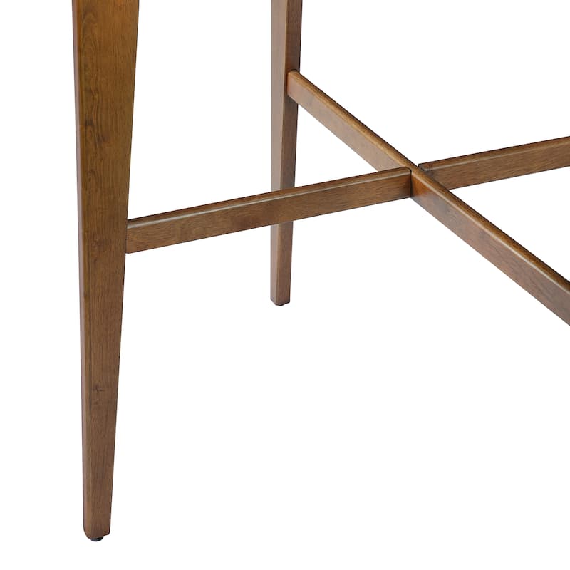 Christopher Knight Home - Bracken Retro Nordic Counter Height Bar Table with Solid Wood Legs & Cross-Reinforced Beams