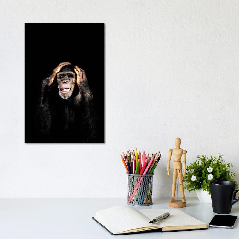 iCanvas "Hear No Evil" by Wouter Rikken Canvas Print - 12x8x0.75