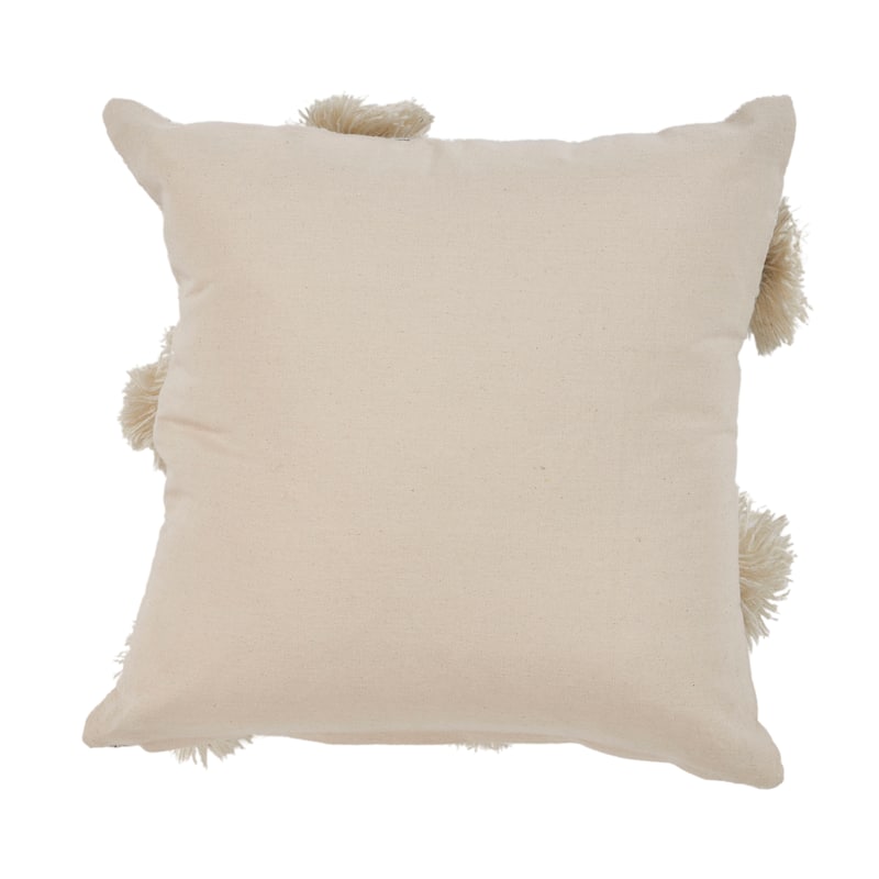 Sevita Willow Gray/Ivory Floral Cotton Throw Pillow, Set of 2